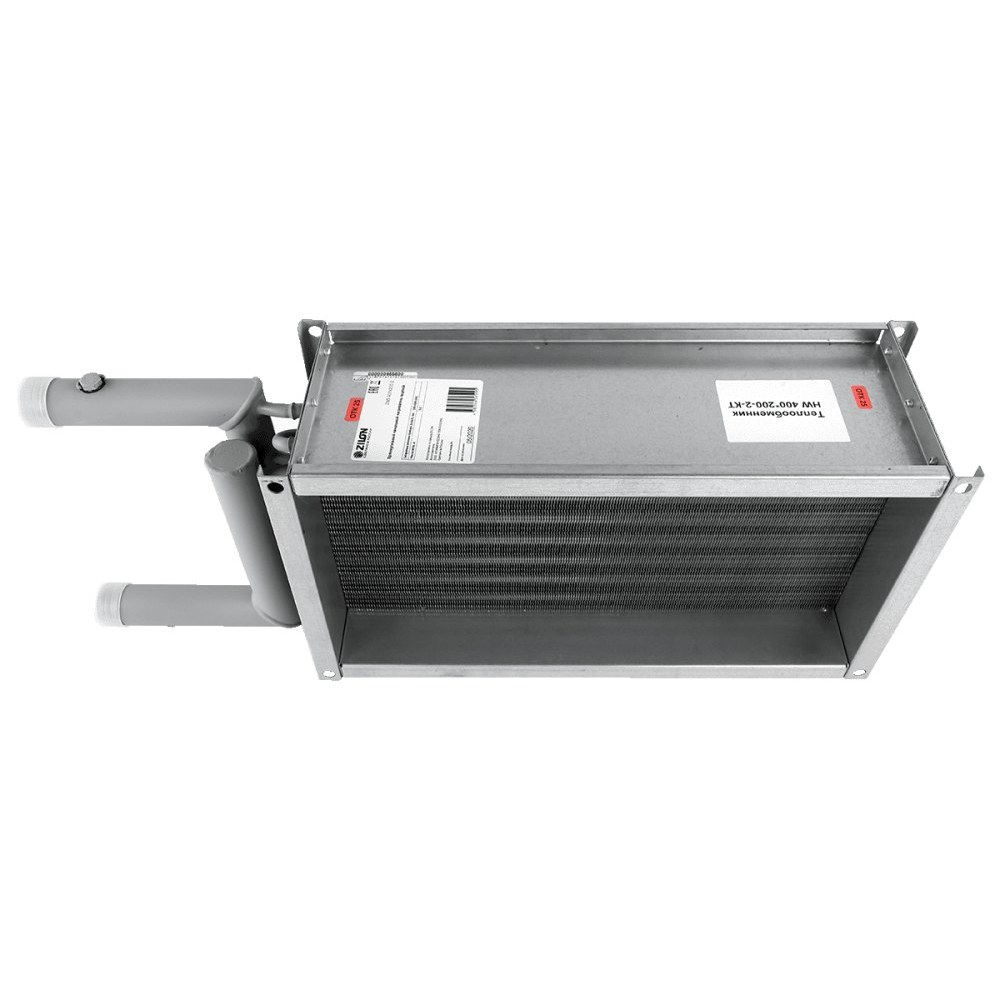 Водяной нагреватель для прямоугольных каналов ZILON ZWS 500x300-2
